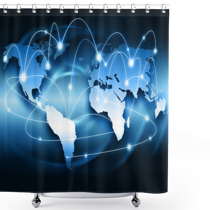 Personality  Best Internet Concept Of Global Business Shower Curtains