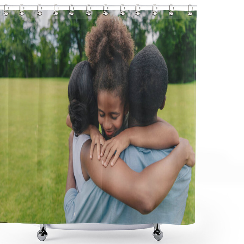 Personality  Family Hugging Each Other Shower Curtains