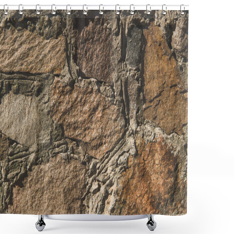 Personality  Stone Wall Shower Curtains