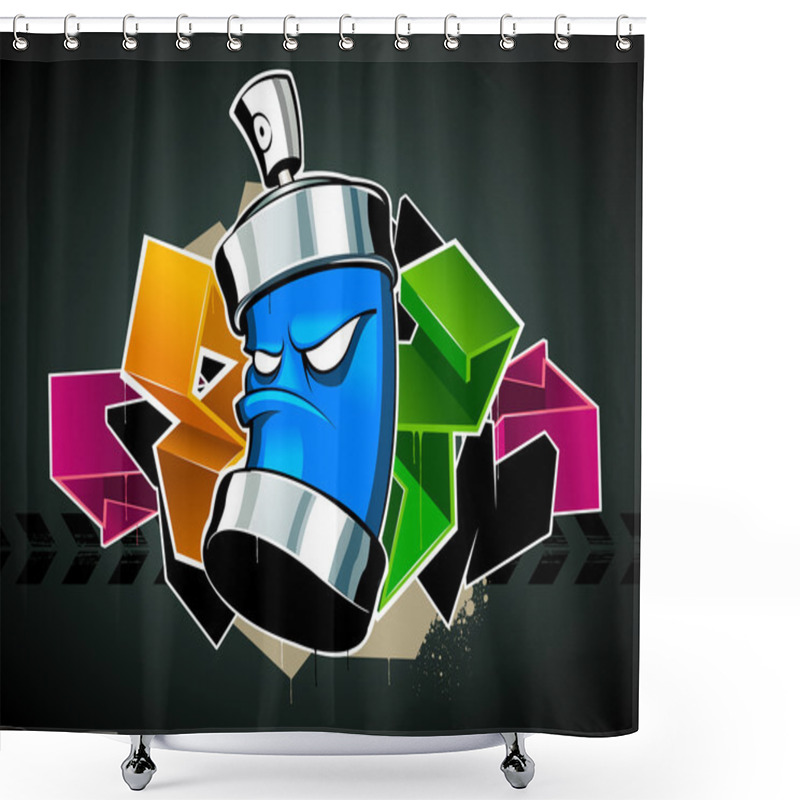 Personality  Cool Graffiti Image Shower Curtains