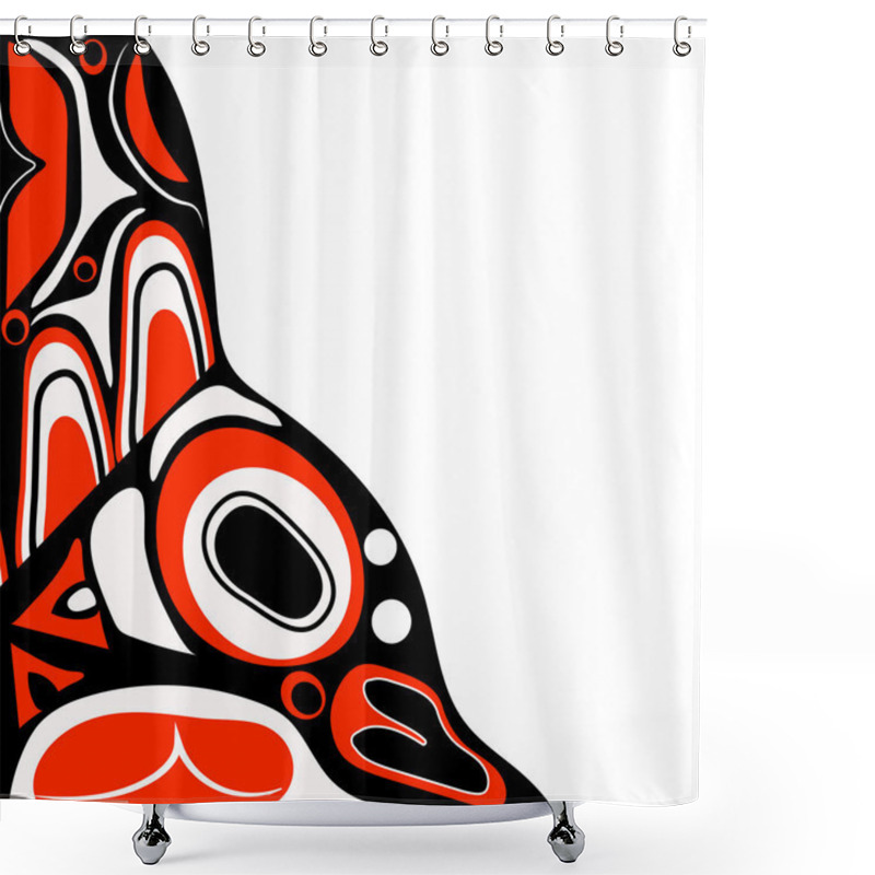 Personality  Abstract Red Background Native North American Shower Curtains