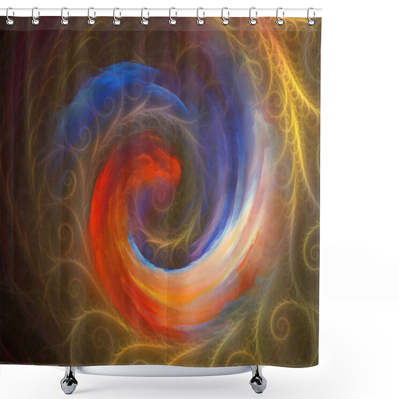 Personality  Spiral Background.  Shower Curtains