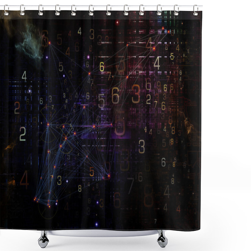 Personality  Conceptual Data Cloud Shower Curtains