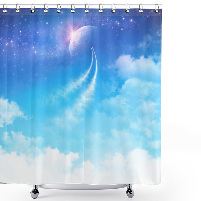 Personality  Space Travel Shower Curtains