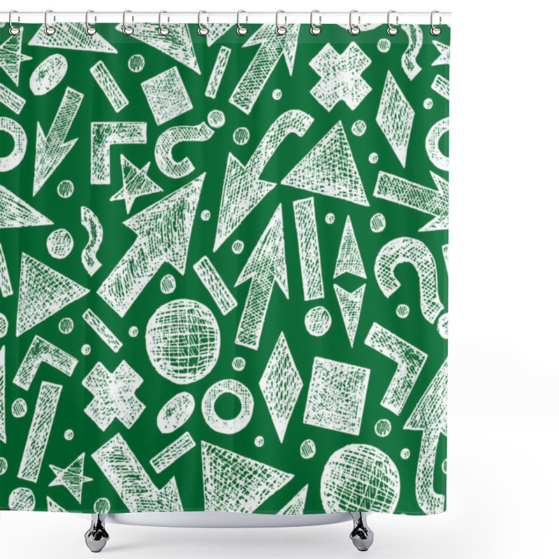 Personality  Seamless Pattern With Sketchy Objects Shower Curtains