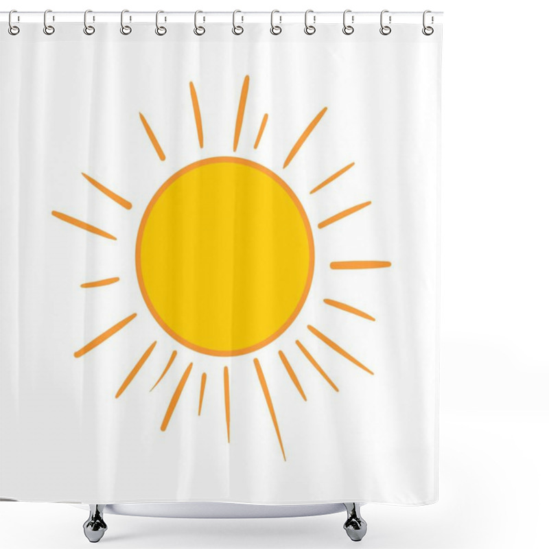 Personality  Sun Clipart Cute Cartoon Sun Vector  Shower Curtains