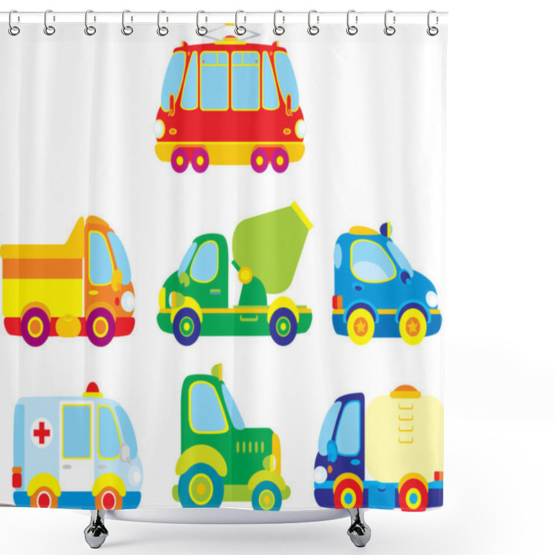 Personality  Cartoon Cars Shower Curtains