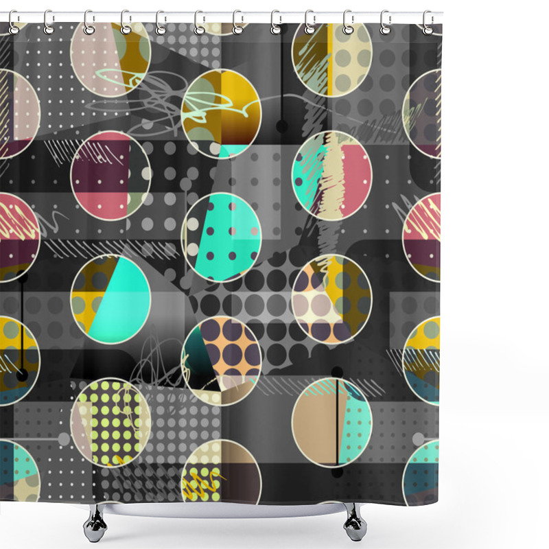 Personality  Abstract Polka Dots Background Shower Curtains