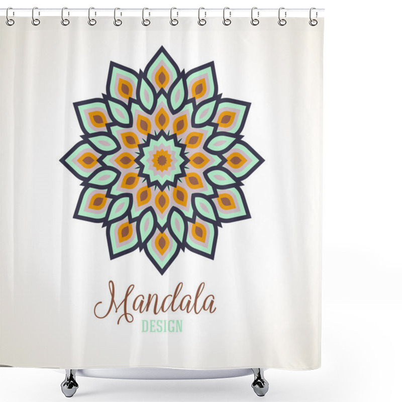 Personality  Vector Madala, Round Ornament Shower Curtains