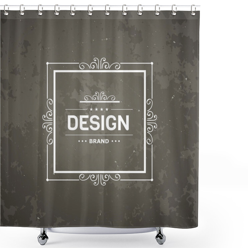 Personality  Monogram  Luxury Logo Template Shower Curtains