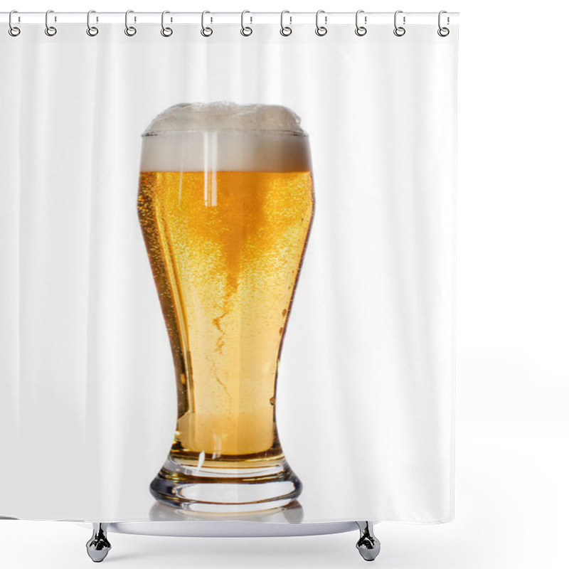 Personality  Glass Of Beer With High Foam Shower Curtains