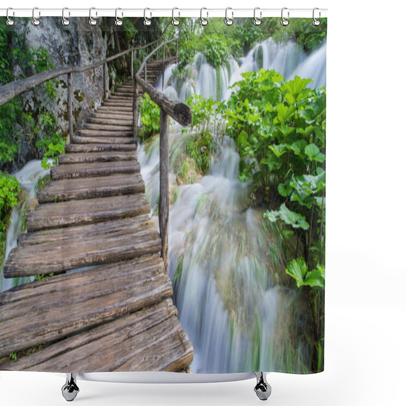 Personality  Waterfall At Plitvice Lakes Nationa Park, Croatia Shower Curtains