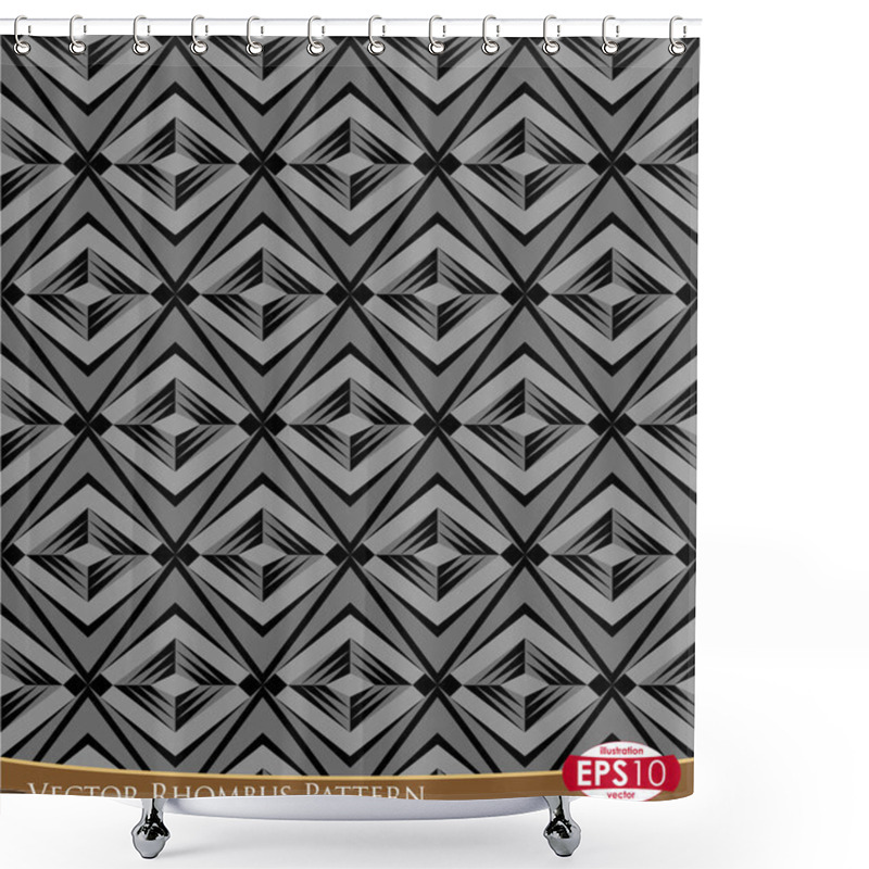 Personality  Vector Rhombus Pattern Shower Curtains