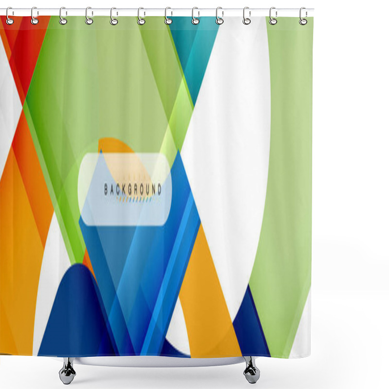 Personality  Geometric Squares Abstract Banner. Vector Illustration For Business Brochure Or Flyer, Presentation And Web Design Layout Shower Curtains