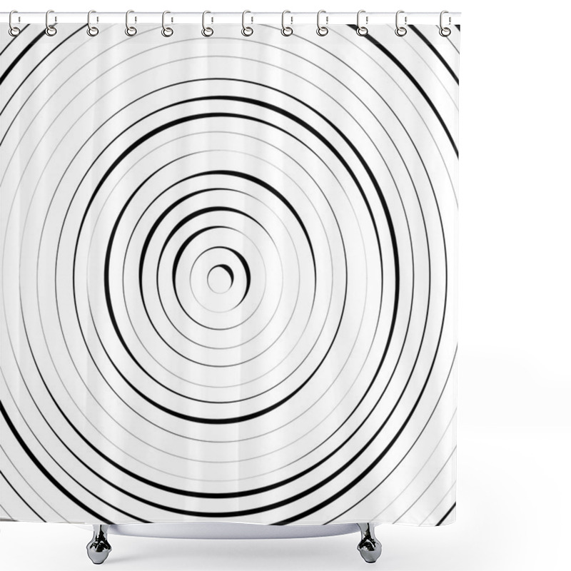 Personality  Radial Concentric Circles Background Shower Curtains