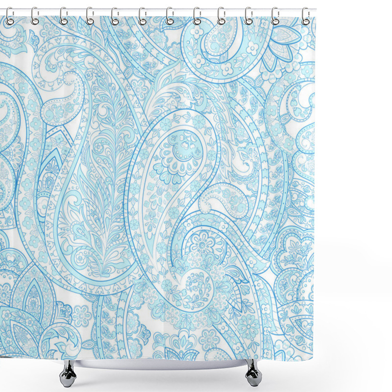 Personality  Floral Paisley Pattern. Seamless Asian Textile Background Shower Curtains