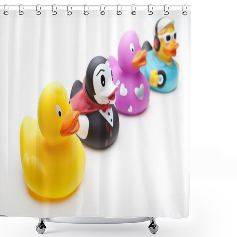 Personality  Children Rubber Ducks For Swimming Shower Curtains