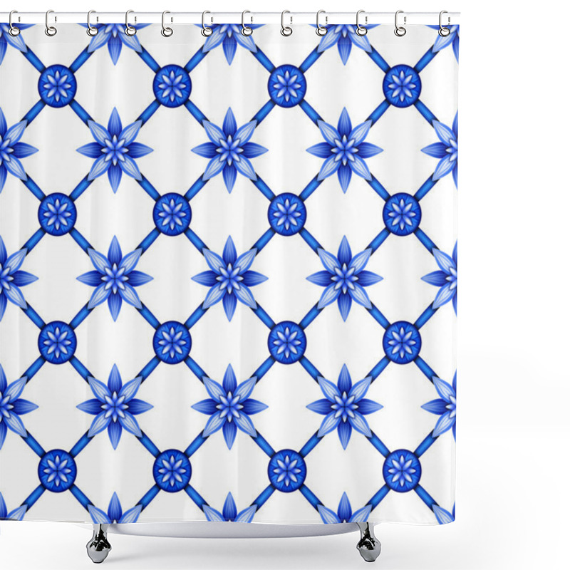 Personality  Abstract Floral Seamless Trellis Pattern, Shower Curtains