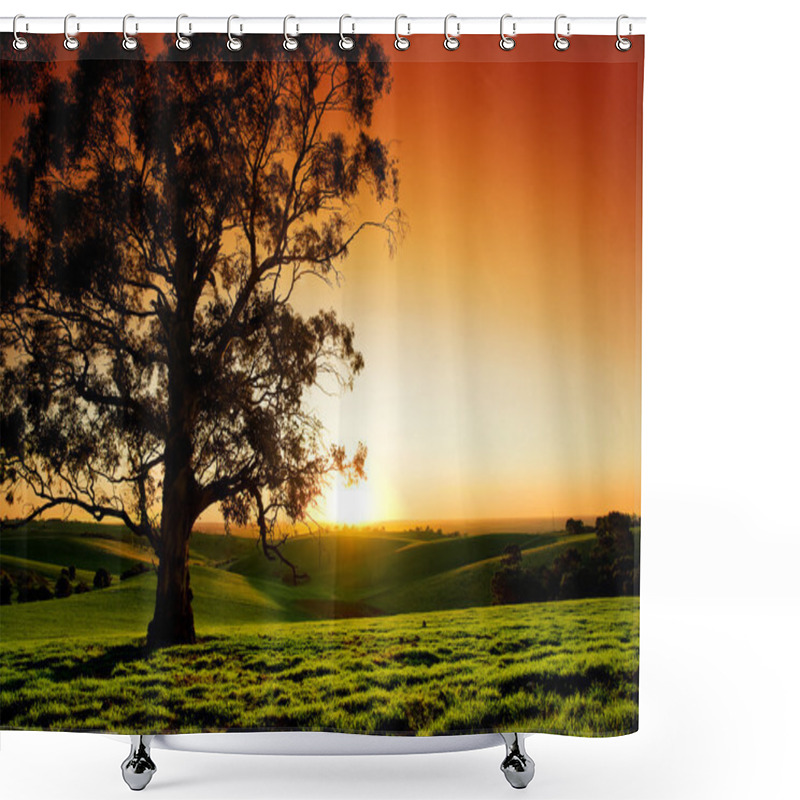 Personality  Rural Sunset Shower Curtains