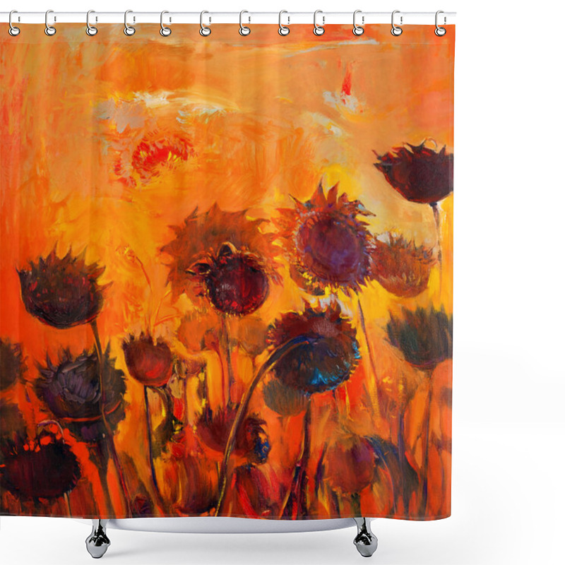 Personality  Sunflowers Shower Curtains