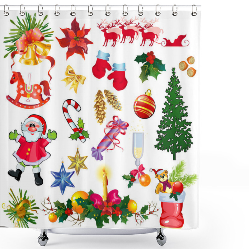 Personality  Christmas Set Shower Curtains