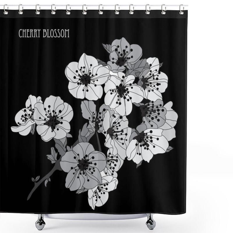 Personality  Decorative Cherry Blossom Shower Curtains