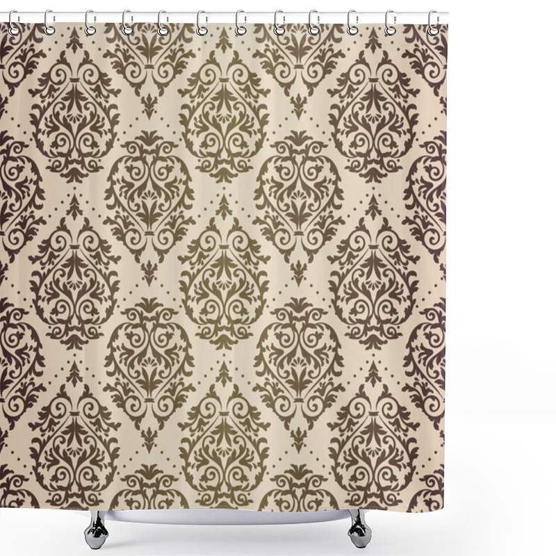 Personality  Gold Patina Baroque Pattern Shower Curtains