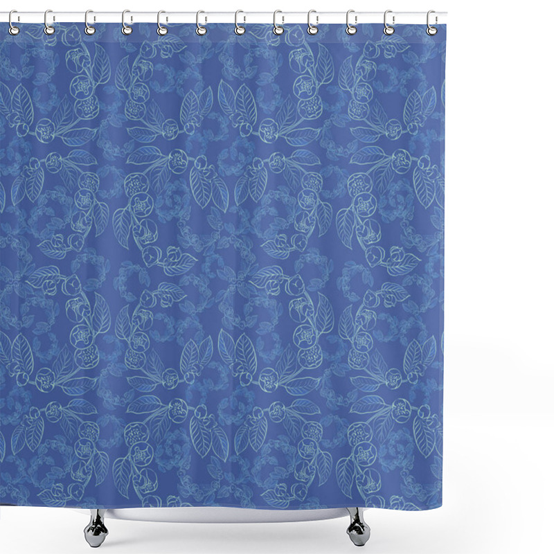 Personality  Seamless Background. Collage Of Flowers, Buds  And Leaves. Shower Curtains