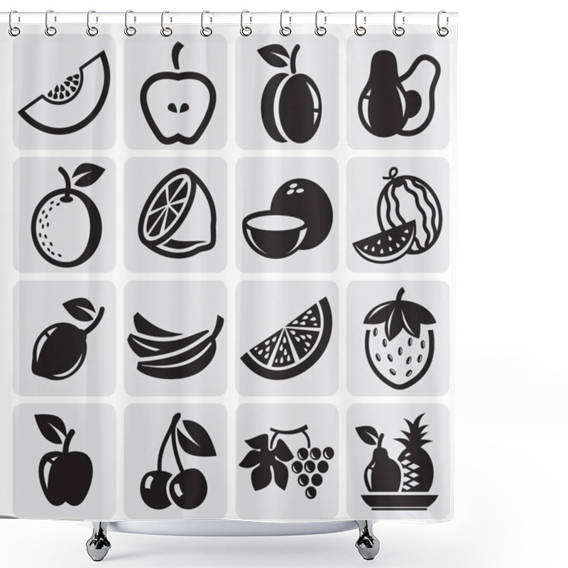 Personality  Fruit Vector Set Shower Curtains