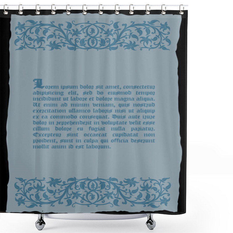 Personality  Template Book Page In A Medieval Style. Shower Curtains