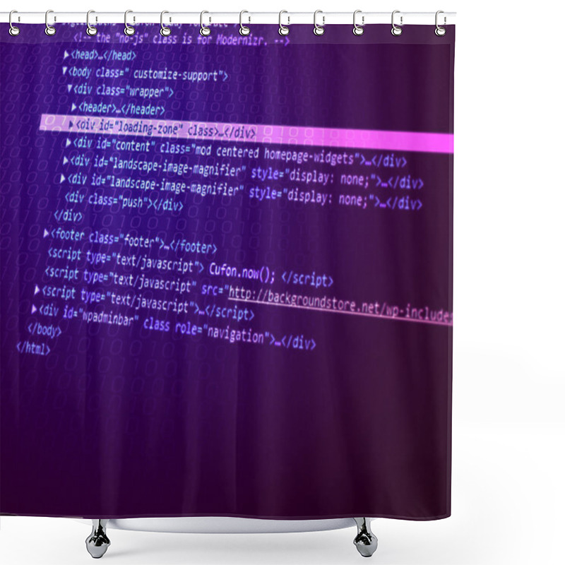 Personality  Violet Html Code Background Shower Curtains