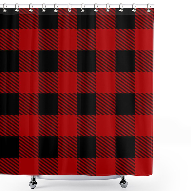 Personality  Lumberjack Plaid Pattern Vector Shower Curtains