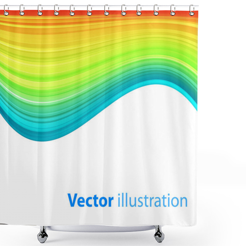 Personality  Rainbow Lines Background Shower Curtains