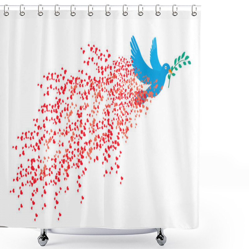 Personality  Peace Dove Shower Curtains