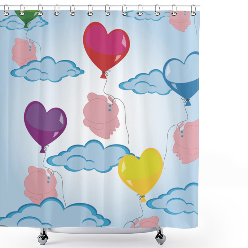 Personality  1 Elephants On Balls Shower Curtains