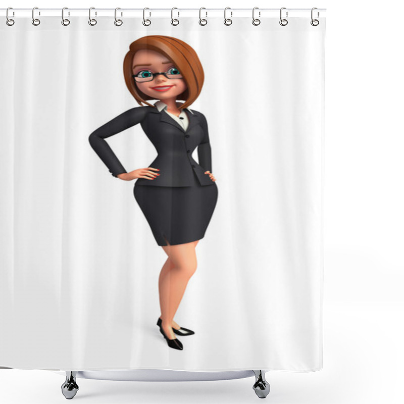 Personality  Business Woman Shower Curtains