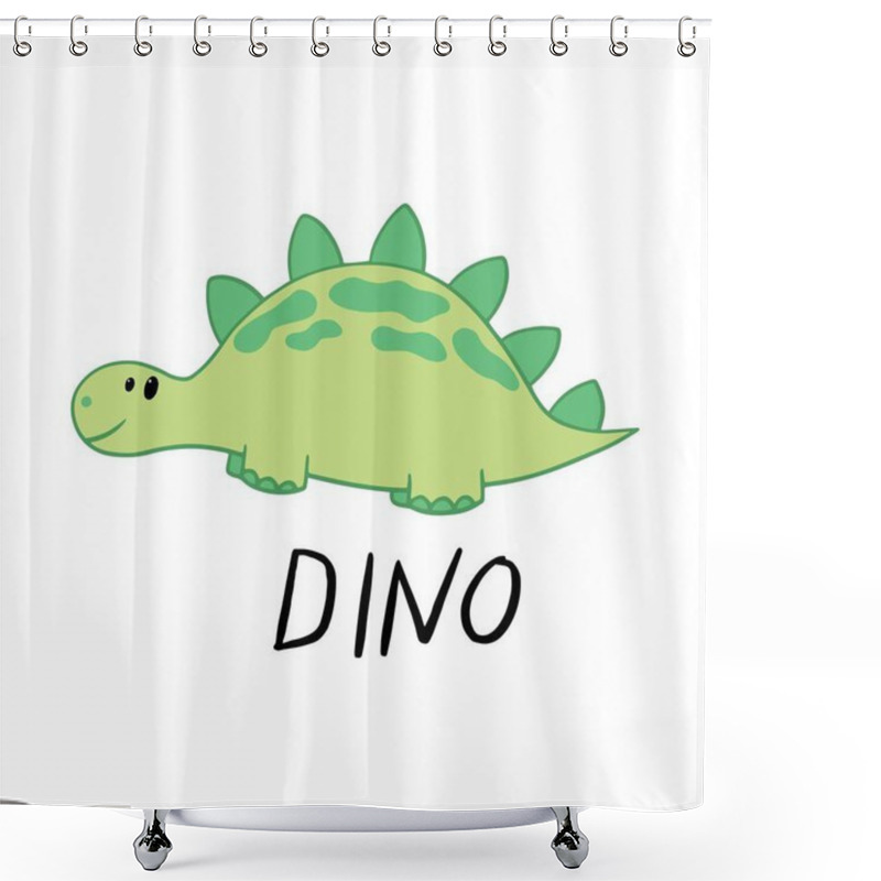 Personality  Funny Cartoon Dino Shower Curtains