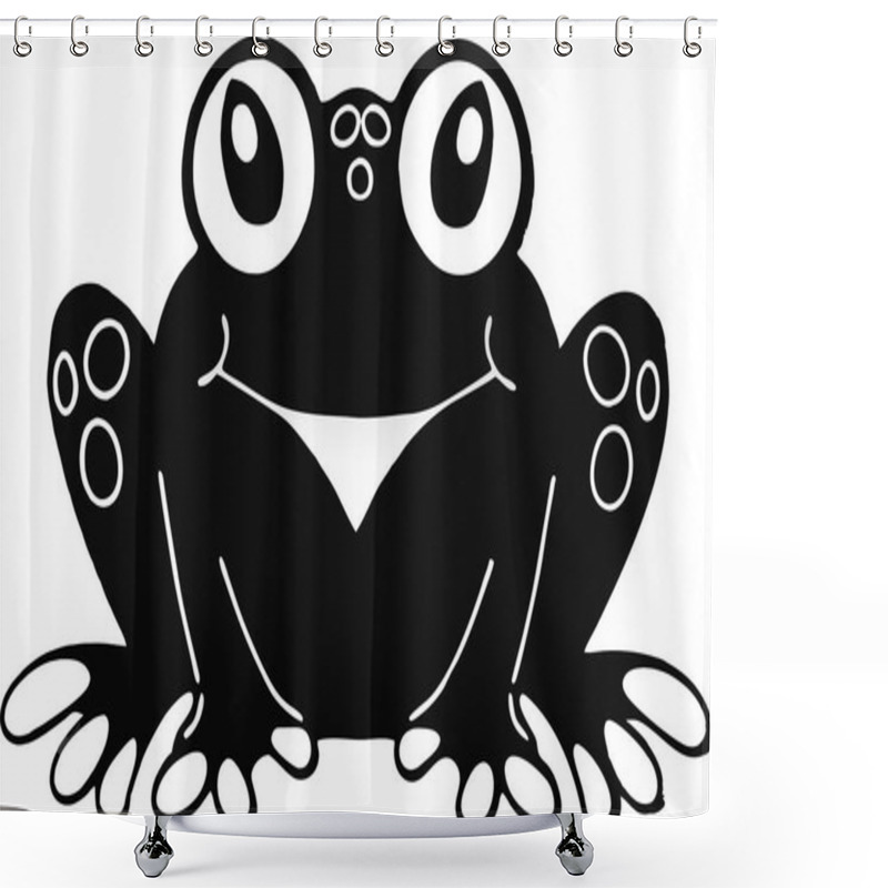 Personality  Discover A Charming Collection Of Animal Silhouettes Featuring An Adorable Piglet, A Cheerful Singing Bird, A Graceful Butterfly, And A Smiling Starfishall On A Clean White Background Shower Curtains