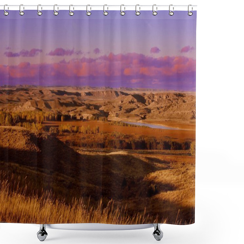 Personality  A Hilly Landscape Shower Curtains