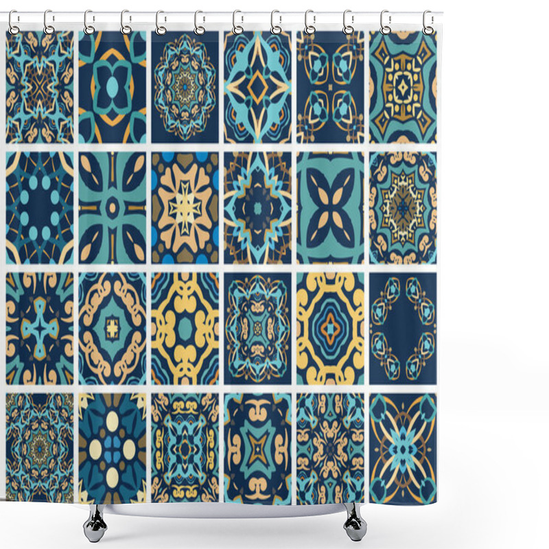 Personality  Arabic Decorative Tiles Shower Curtains