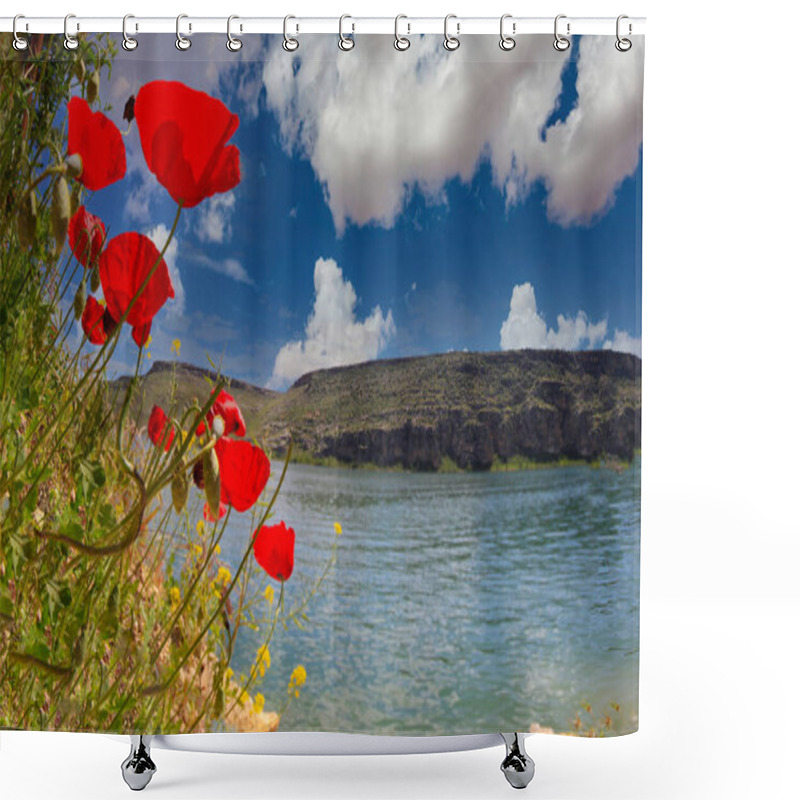 Personality  Abandoned Old Town View In Halfeti Town Of Sanliurfa Province Shower Curtains