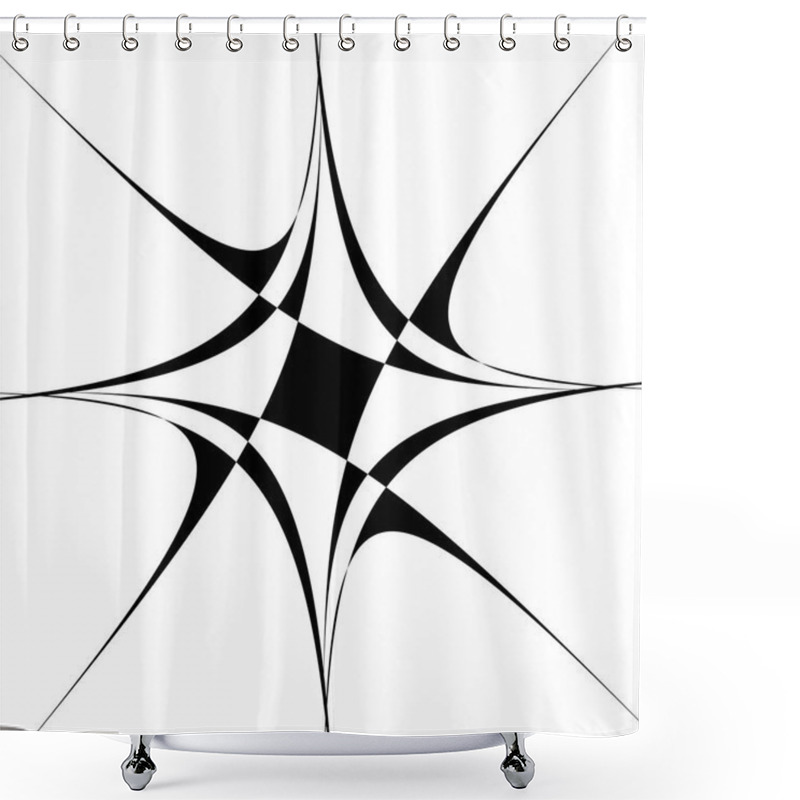 Personality  Abstract Black And White Spiral Illustration Shower Curtains