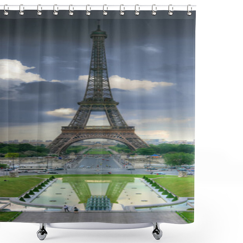 Personality  Eiffel Tower From Trocadero Vertical Shower Curtains