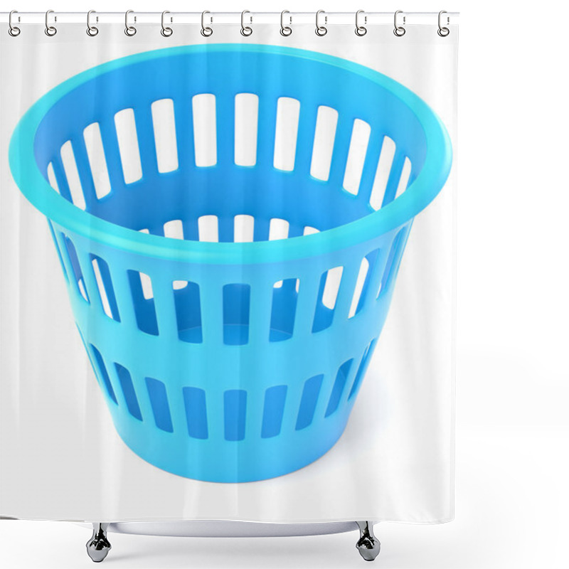 Personality  Blue Trash Can Shower Curtains