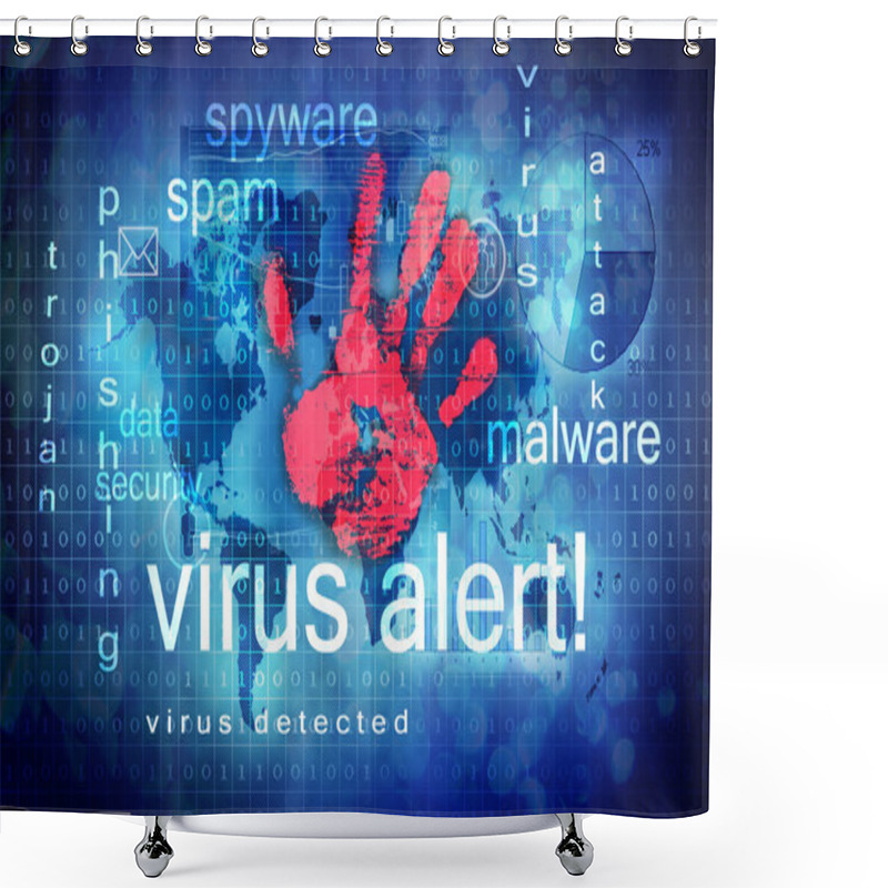 Personality  Antivirus Shower Curtains