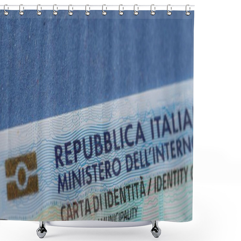 Personality  ROME, ITALY - CIRCA APRIL 2021: Italian Electronic Identity Card Shower Curtains