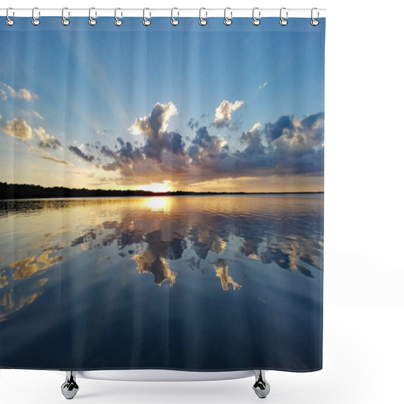 Personality  Sunset And Cloudscape Over Coot Bay, Everglades National Park. Shower Curtains