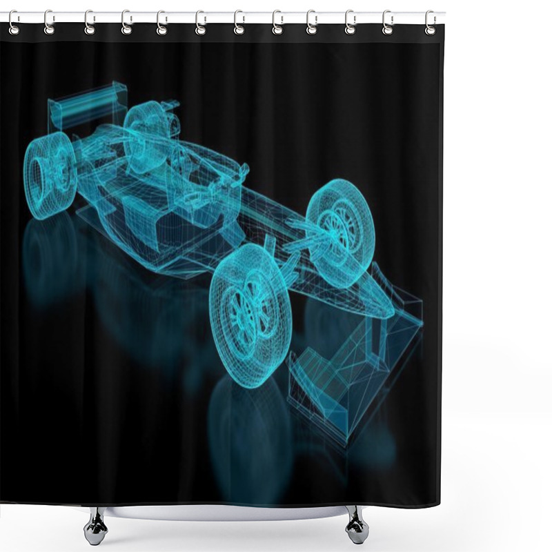 Personality  Formula One Mesh Shower Curtains