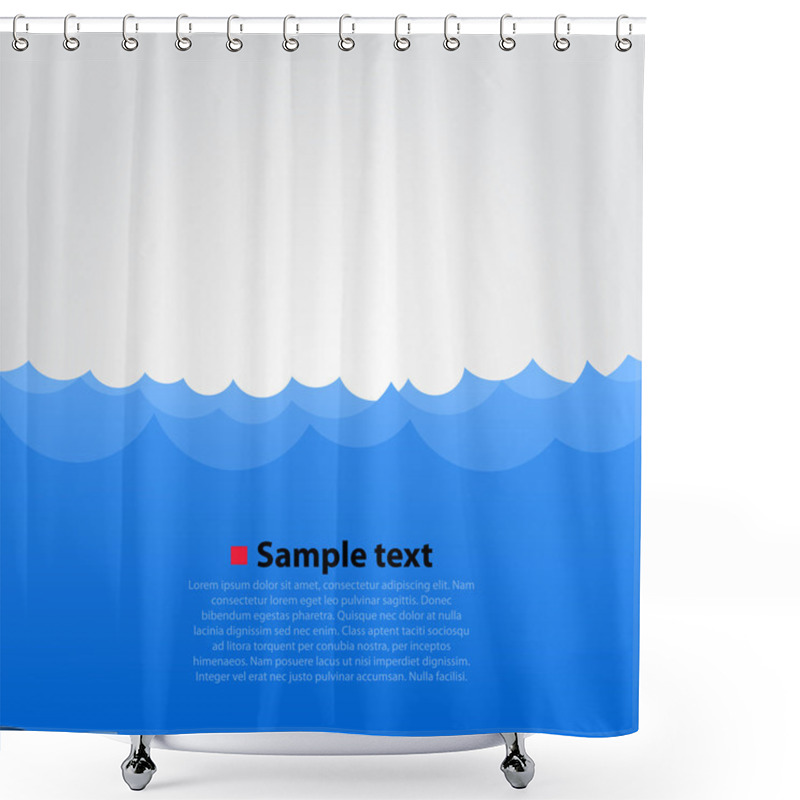 Personality  Vector Sea Background Shower Curtains