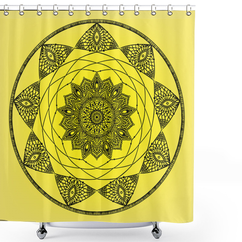 Personality  Hand-drawn Mandala/dreamcatcher Shower Curtains